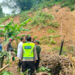 Infografis atau kolase foto tiga bencana: longsor di Cilacap, banjir di Sumbawa, dan rumah rusak akibat angin kencang di Lampung Selatan.